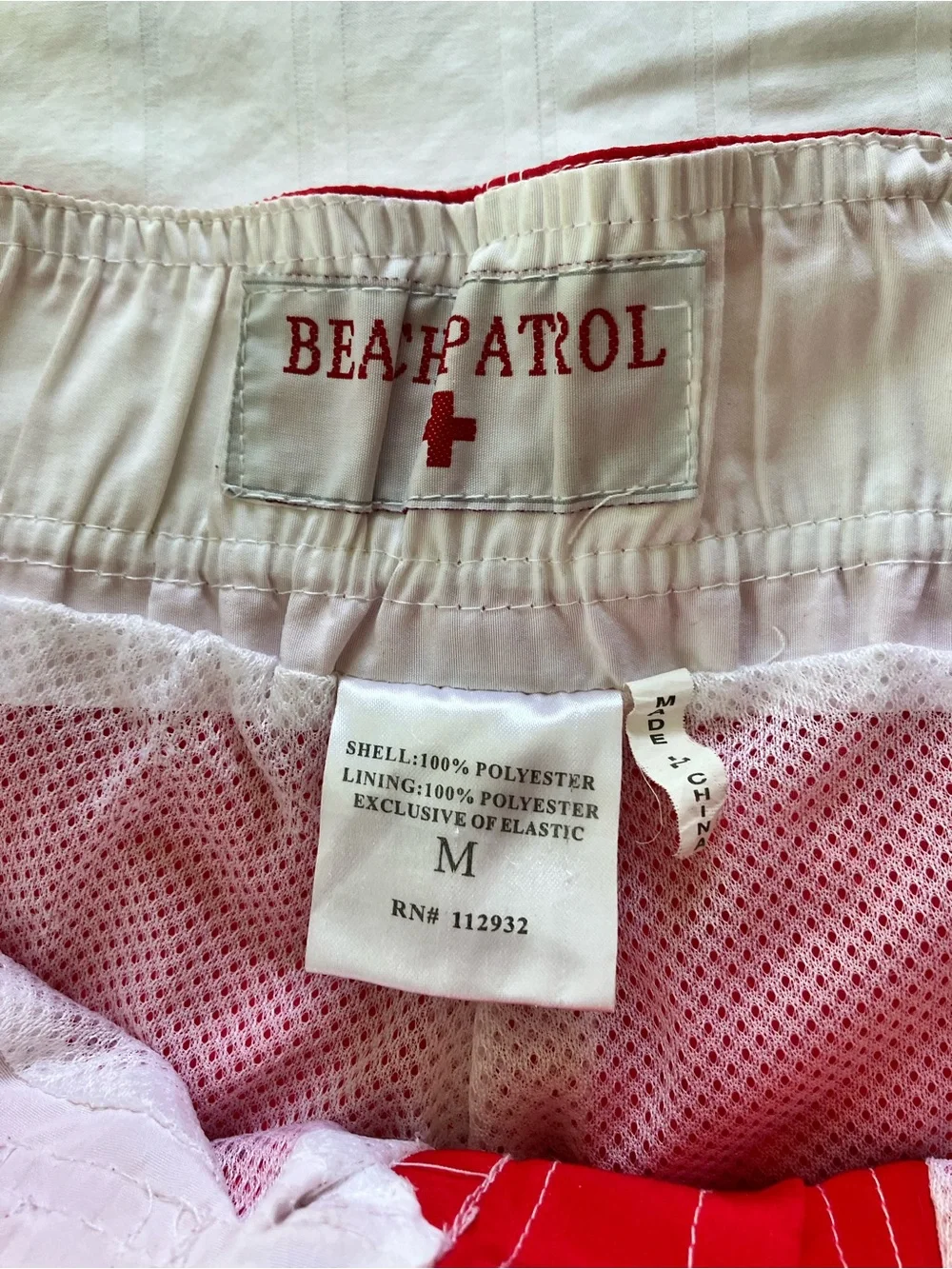 Men's Red Board Shorts with Side Cargo
